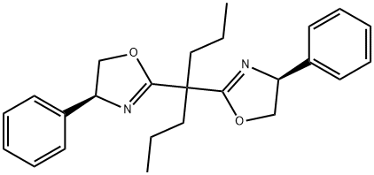 (4S,4'S)-2,2'-(庚烷-4,4-二基)双(4-苯基-4,5-二氢恶唑) 结构式