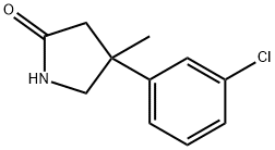 4-(3-氯苯基)-4-甲基吡咯烷-2-酮 结构式