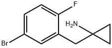 1-(5-溴-2-氟苄基)环丙烷-1-胺 结构式