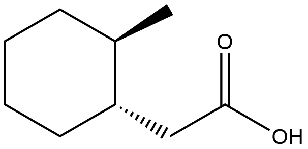 Cyclohexaneacetic acid, 2-methyl-, trans- 结构式