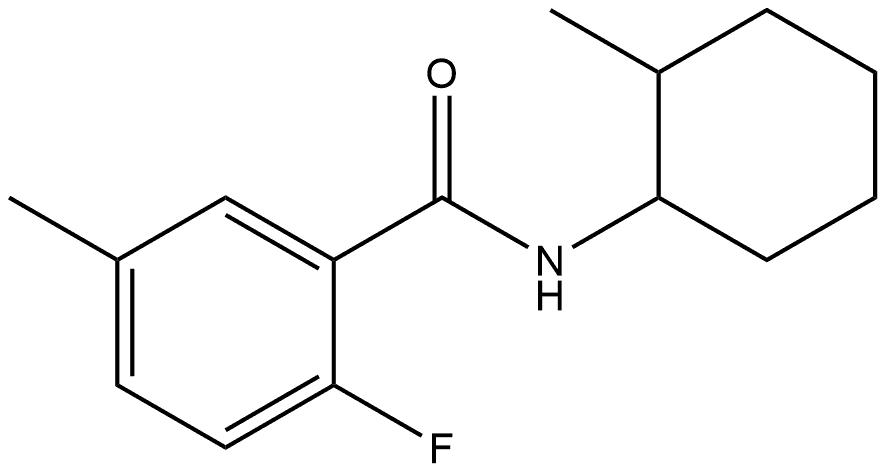 2-Fluoro-5-methyl-N-(2-methylcyclohexyl)benzamide 结构式