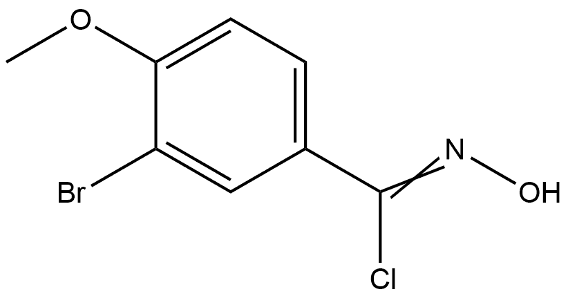 3-溴-N-羟基-4-甲氧基亚氨代苯甲酰氯 结构式