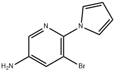 5-溴-6-(1H-吡咯-1-基)吡啶-3-胺 结构式