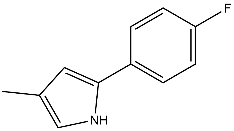 2-(4-氟苯基)-4-甲基吡咯 结构式