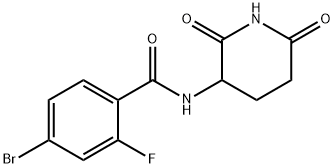 4-溴-N-(2,6-二氧哌啶-3-基)-2-氟苯甲酰胺 结构式
