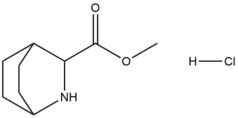 2-氮杂双环[2.2.2]辛烷-3-羧酸甲酯盐酸盐 结构式