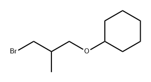 (3-溴-2-甲基丙氧基)环己烷 结构式