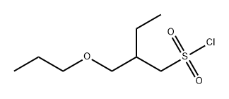 2-(丙氧基甲基)丁烷-1-磺酰氯 结构式