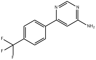 6-(4-(三氟甲基)苯基)嘧啶-4-胺 结构式