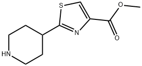 2-(哌啶-4-基)噻唑-4-羧酸甲酯 结构式