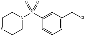 4-((3-(氯甲基)苯基)磺酰基)硫代吗啉 结构式