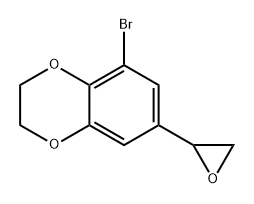 1,4-Benzodioxin, 5-bromo-2,3-dihydro-7-(2-oxiranyl)- 结构式