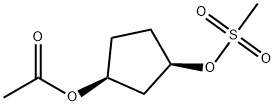 1,3-Cyclopentanediol, 1-acetate 3-methanesulfonate, (1S,3R)- 结构式