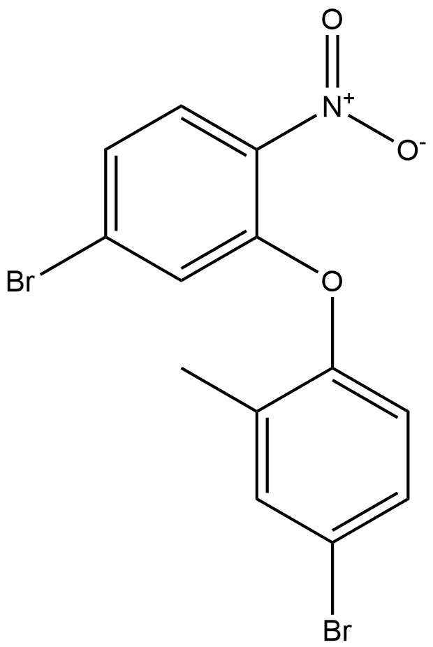 4-bromo-2-(4-bromo-2-methylphenoxy)-1-nitrobenzene 结构式