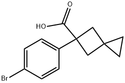 5-(4-bromophenyl)spiro[2.3]hexane-5-carboxylic acid 结构式