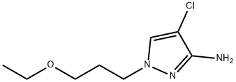 4-氯-1-(3-乙氧基丙基)-1H-吡唑-3-胺 结构式
