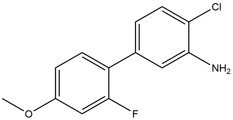 4-Chloro-2'-fluoro-4'-methoxy[1,1'-biphenyl]-3-amine 结构式