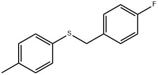 Benzene, 1-fluoro-4-[[(4-methylphenyl)thio]methyl]- 结构式