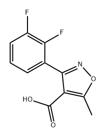 3-(2,3-二氟苯基)-5-甲基异噁唑-4-羧酸 结构式
