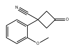 1-(2-甲氧基苯基)-3-氧代环丁烷-1-甲腈 结构式