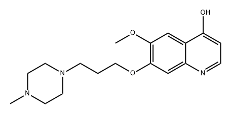 4-Quinolinol, 6-methoxy-7-[3-(4-methyl-1-piperazinyl)propoxy]- 结构式