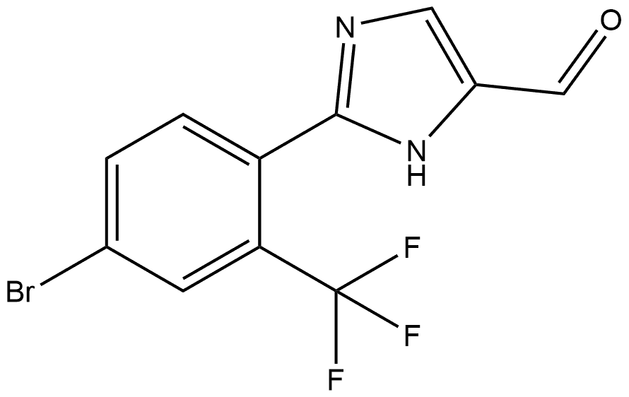 2-[4-溴-2-(三氟甲基)苯基]-1H-咪唑-5-甲醛 结构式