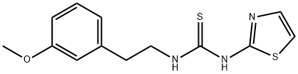 1-[2-(3-methoxyphenyl)ethyl]-3-(1,3-thiazol-2-yl)thioure 结构式