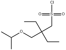 2-乙基-2-(异丙氧基甲基)丁烷-1-磺酰氯 结构式