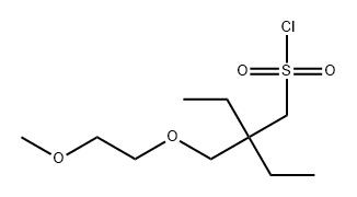 2-乙基-2-((2-甲氧基乙氧基)甲基)丁烷-1-磺酰氯 结构式