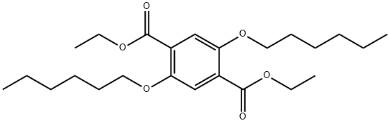 1,4-Benzenedicarboxylic acid, 2,5-bis(hexyloxy)-, 1,4-diethyl ester 结构式