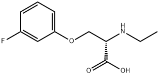 N-ethyl-O-(3-fluorophenyl)-L-serine 结构式