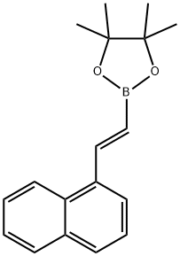 (E)-4,4,5,5-四甲基-2-(2-(萘-1-基)乙烯基)-1,3,2-二氧硼烷 结构式