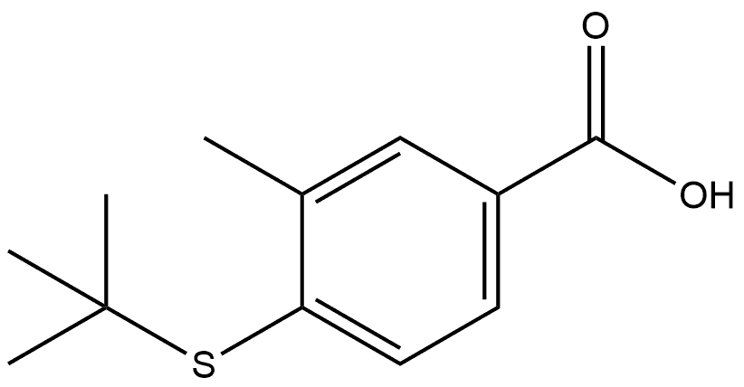 4-[(1,1-Dimethylethyl)thio]-3-methylbenzoic acid 结构式