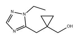 (1-((1-乙基-1H-1,2,4-三唑-5-基)甲基)环丙基)甲醇 结构式