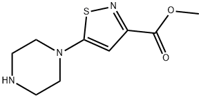 5-(1-哌嗪基)-3-异噻唑羧酸甲酯 结构式