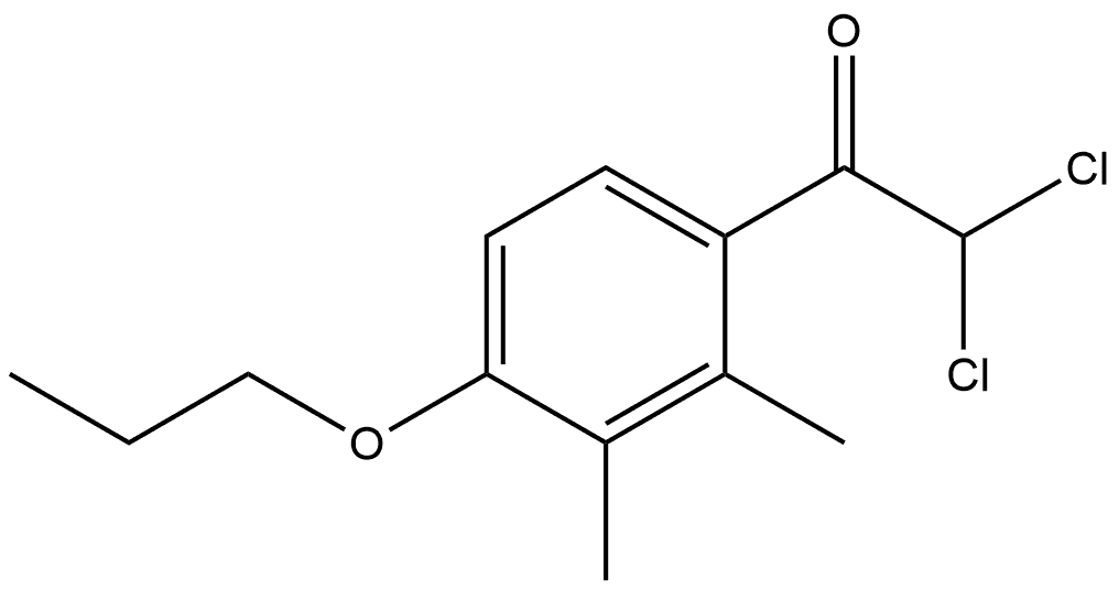 2,2-dichloro-1-(2,3-dimethyl-4-propoxyphenyl)ethanone 结构式