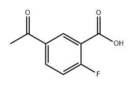 5-乙酰基-2-氟苯甲酸 结构式