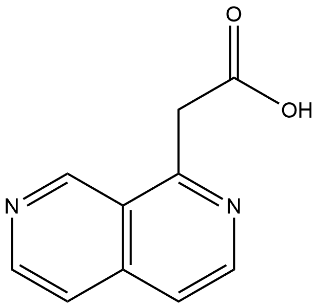2-(2,7-萘吡啶-1-基)乙酸 结构式