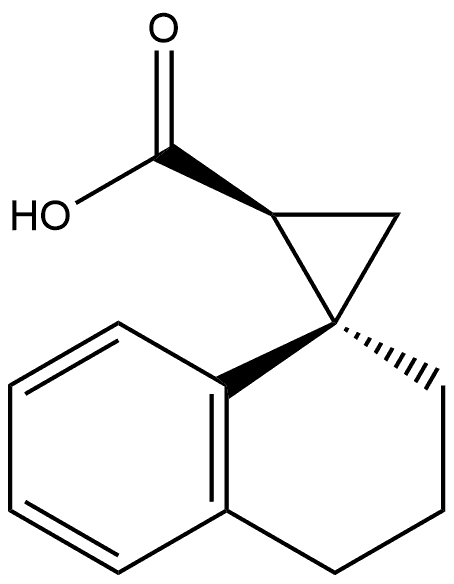 REL-(1R,2S)-3′,4′-二氢螺[环丙烷-1,1′(2′H)-萘]-2-羧酸 结构式