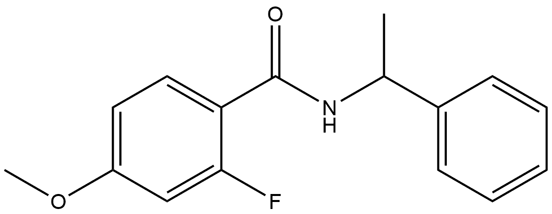 2-Fluoro-4-methoxy-N-(1-phenylethyl)benzamide 结构式