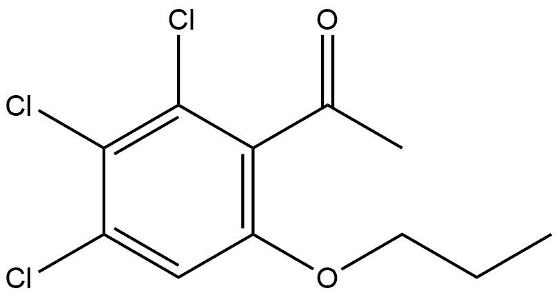 1-(2,3,4-Trichloro-6-propoxyphenyl)ethanone 结构式