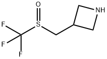 3-(((三氟甲基)亚磺酰基)甲基)氮杂环丁烷 结构式