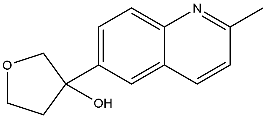 Tetrahydro-3-(2-methyl-6-quinolinyl)-3-furanol 结构式