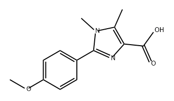 1H-Imidazole-4-carboxylic acid, 2-(4-methoxyphenyl)-1,5-dimethyl- 结构式