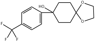 1,4-Dioxaspiro[4.5]decan-8-ol, 8-[4-(trifluoromethyl)phenyl]- 结构式