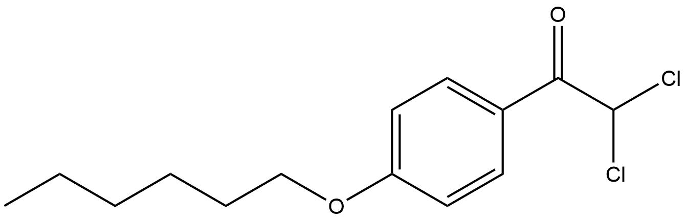 2,2-dichloro-1-(4-(hexyloxy)phenyl)ethanone 结构式