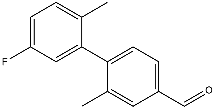 5'-Fluoro-2,2'-dimethyl-[1,1'-biphenyl]-4-carbaldehyde 结构式