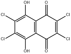 1,4-Naphthalenedione, 2,3,6,7-tetrachloro-5,8-dihydroxy- 结构式