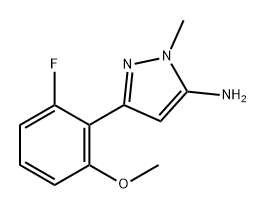 3-(2-氟-6-甲氧基苯基)-1-甲基-1H-吡唑-5-胺 结构式