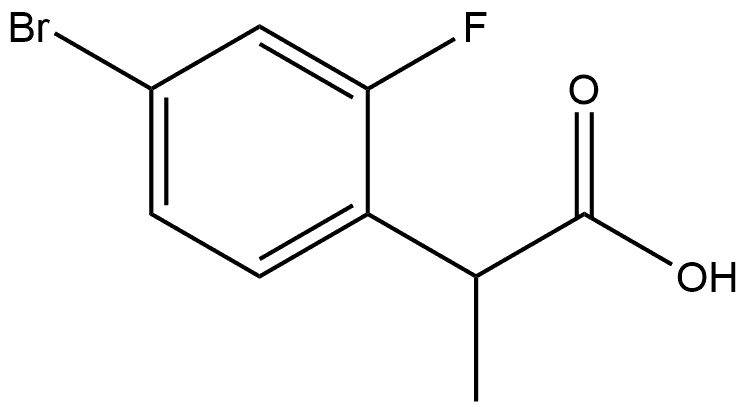 2-(4-bromo-2-fluorophenyl)propanoic acid 结构式